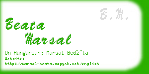 beata marsal business card